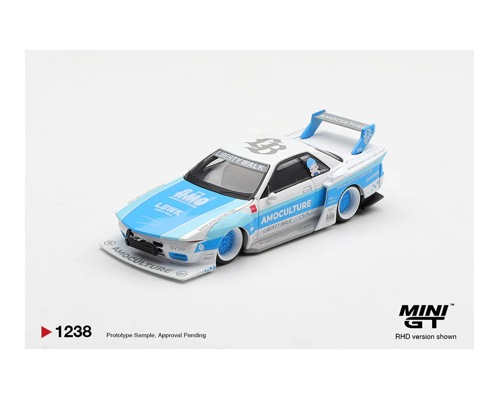 (PRE-ORDER 2026) Mini GT 1:64 Nissan Skyline GT-R (R32) LBWK Kaido Works AMOCULTURE – Limited Edition (MGT01238-BL)