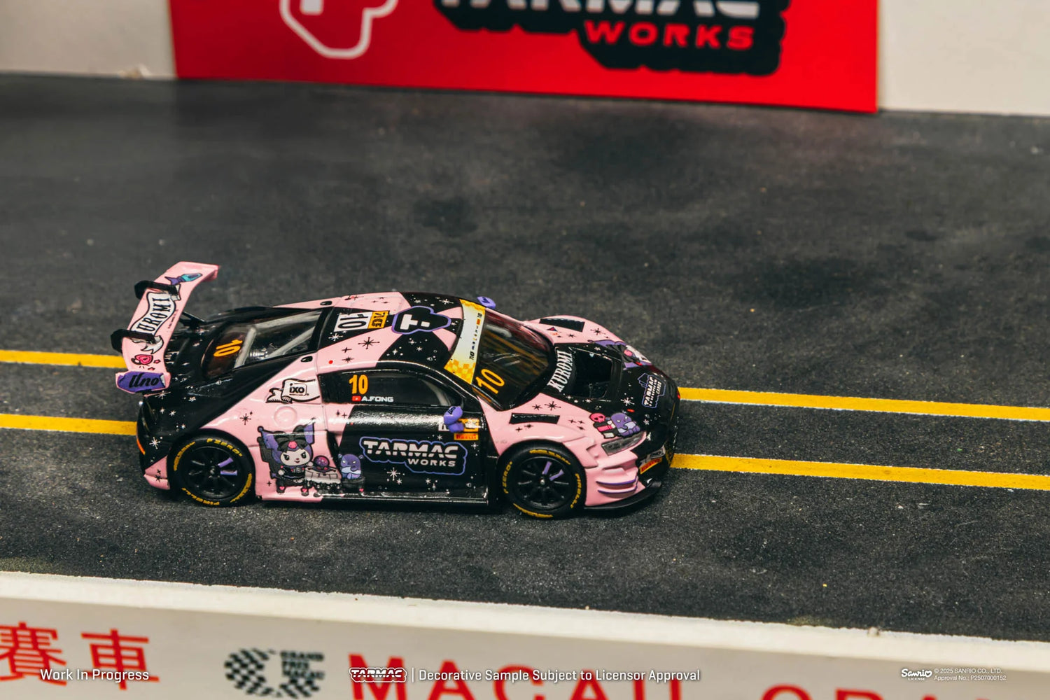 TARMAC WORKS HOBBY43 1/64- LB-Audi R8 LMS GT3 evo II Kuromi - Uno Racing Macau GT Cup T64-043-24MGP10
