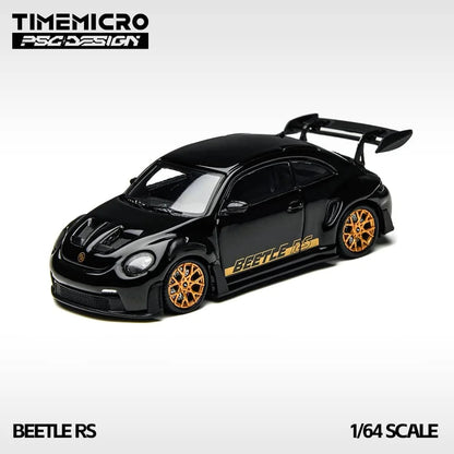TimeMicro &amp; PSC DESIGN 1:64- Volkswagen Beetle RS Black-Gold TM647903