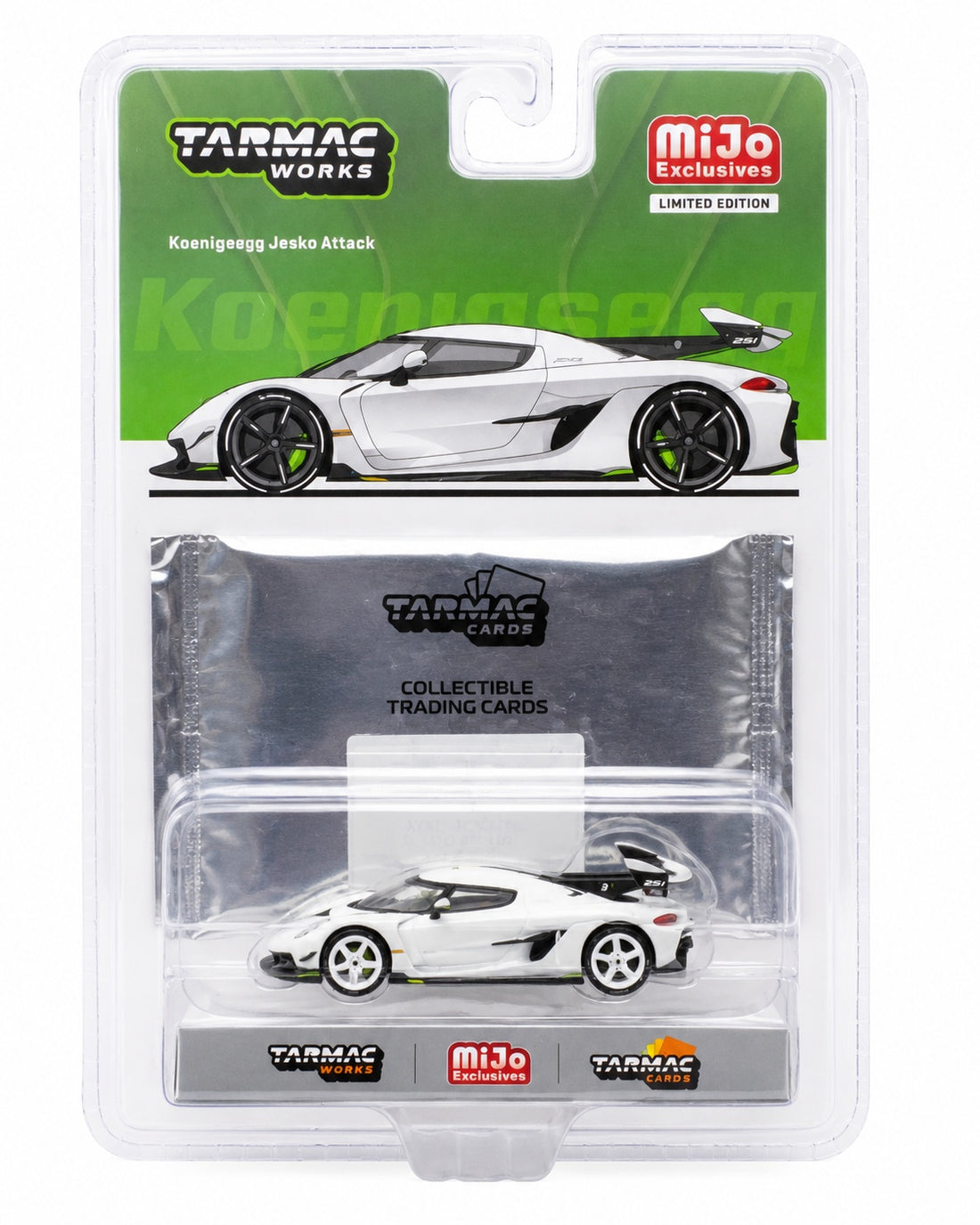 CHASE CAR Koenigsegg Jesko Attack White – Tarmac Works 1:64 (T64G-TL052-WH-CHASE)