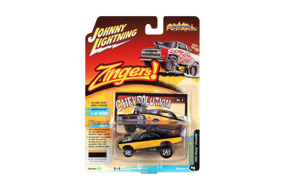 1966 Chevrolet Chevelle Gloss Black et Yellow - Zinger - JLSF022-4A-2