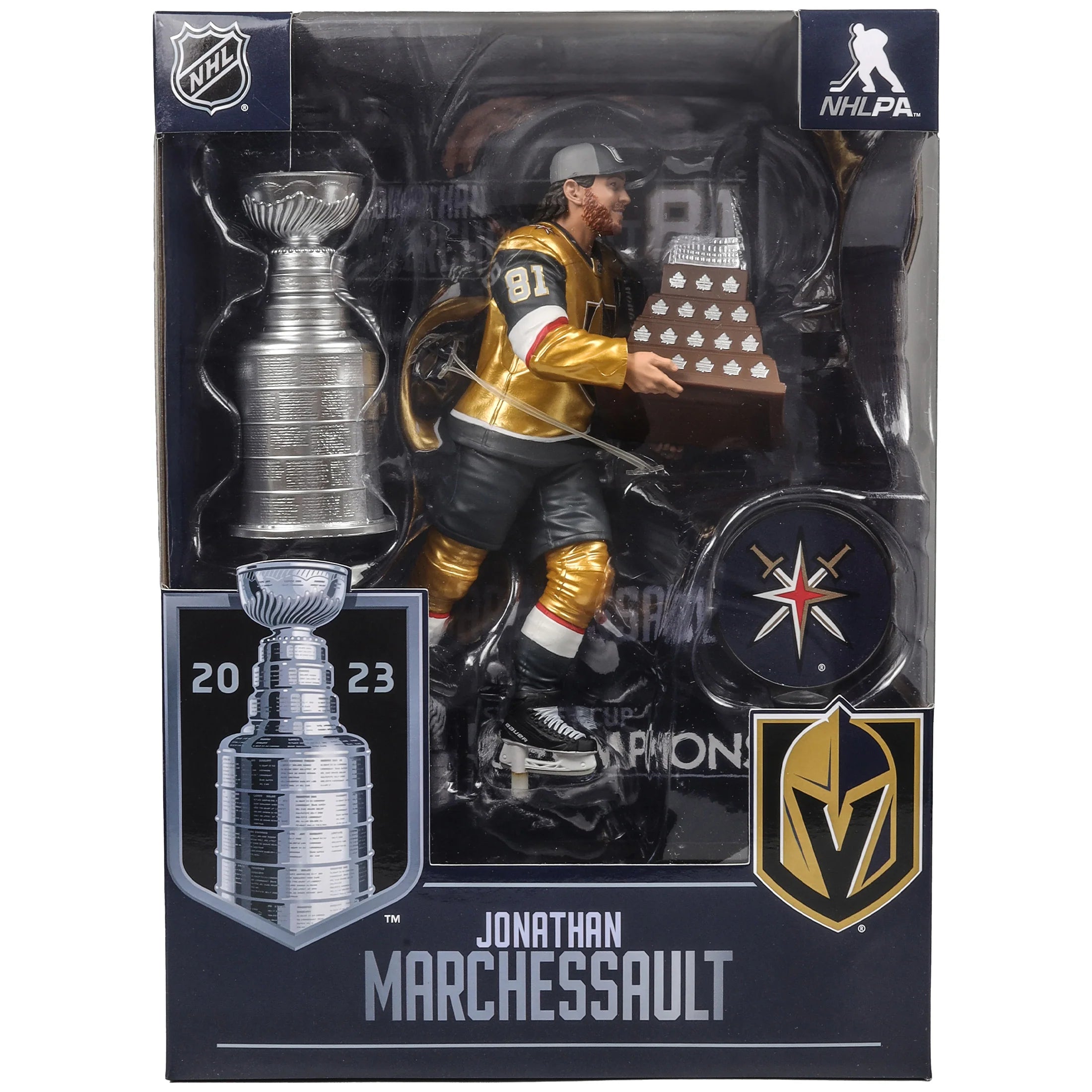 JONATHAN MARCHESSAULT LAS VEGAS GOLDEN KNIGHTS NHL MCFARLANE TOYS CONN SMYTHE TROPHY &amp; STANLEY CUP LEGACY SERIES 7" ACTION FIGURE