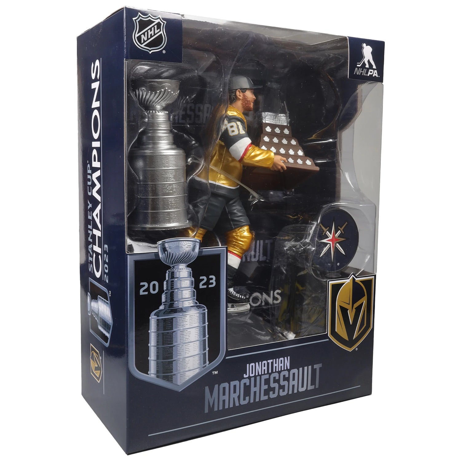 JONATHAN MARCHESSAULT LAS VEGAS GOLDEN KNIGHTS NHL MCFARLANE TOYS CONN SMYTHE TROPHY &amp; STANLEY CUP LEGACY SERIES 7" ACTION FIGURE