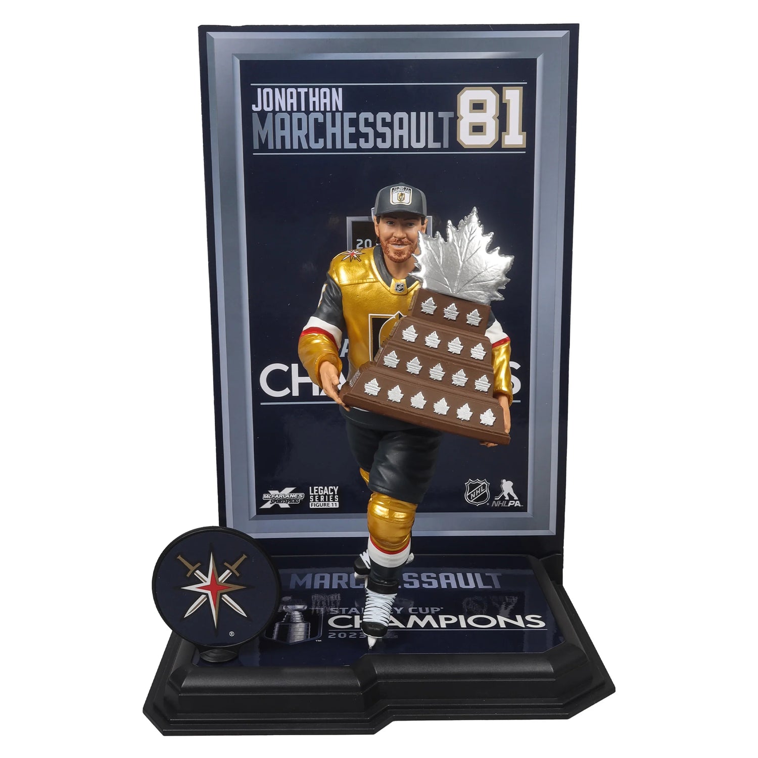 JONATHAN MARCHESSAULT LAS VEGAS GOLDEN KNIGHTS NHL MCFARLANE TOYS CONN SMYTHE TROPHY &amp; STANLEY CUP LEGACY SERIES 7" ACTION FIGURE
