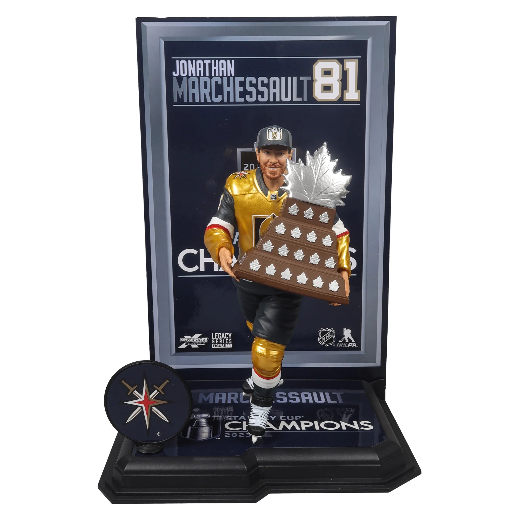 JONATHAN MARCHESSAULT LAS VEGAS GOLDEN KNIGHTS NHL MCFARLANE TOYS CONN SMYTHE TROPHY &amp; STANLEY CUP LEGACY SERIES 7" ACTION FIGURE