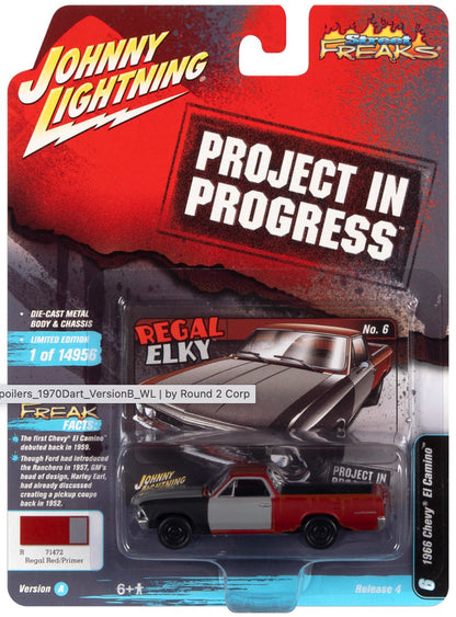 1966 Chevrolet El Camino Regal Red Flat avec primer et rust - Project in Progress - JLSF022-4A-6