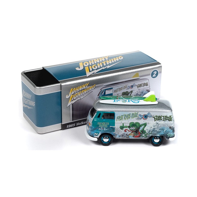 1965 VW Type II Transporter Rat Fink (Silver & Dark Aqua