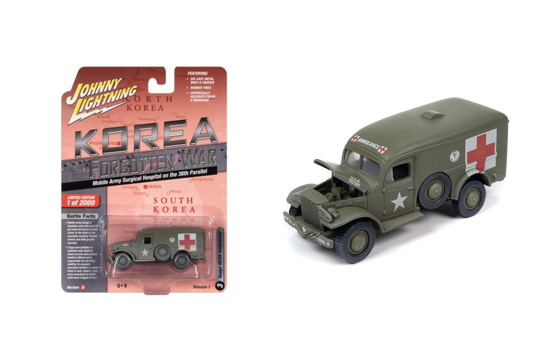 Dodge WC54 Ambulance “Mobile Army Surgical Hospital on the 38th Parallel” – Johnny Lightning Korea The Forgotten War (JLML009-1B-C)