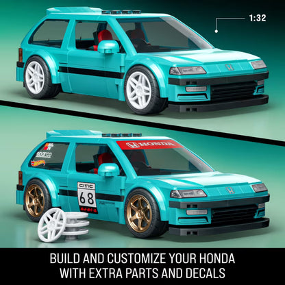 Limit 1 par client (PRE-0RDER, Q1 2026 ) Mattel Brick Shop Hot Wheels Custom ’90 Honda Civic Ef Building Toy Kit (248 Pieces)