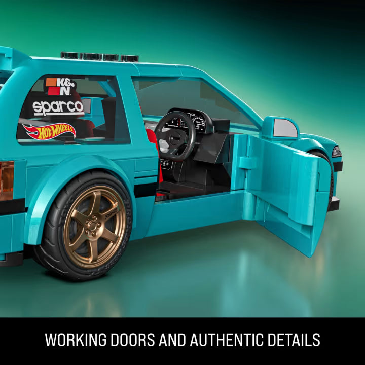 Limit 1 par client (PRE-0RDER, Q1 2026 ) Mattel Brick Shop Hot Wheels Custom ’90 Honda Civic Ef Building Toy Kit (248 Pieces)