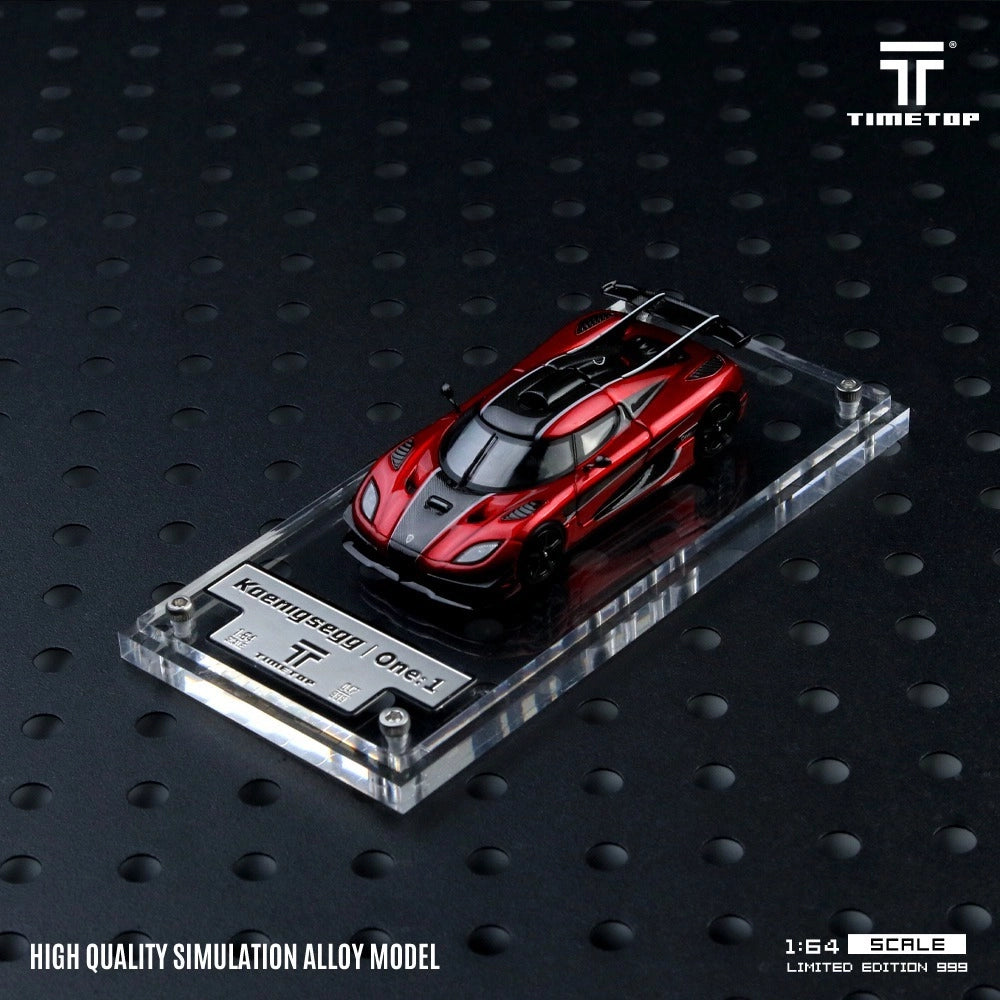 TimeTop 1/64-Time Top 1:64 Koenigsegg One1 - Metallic Red TT644812