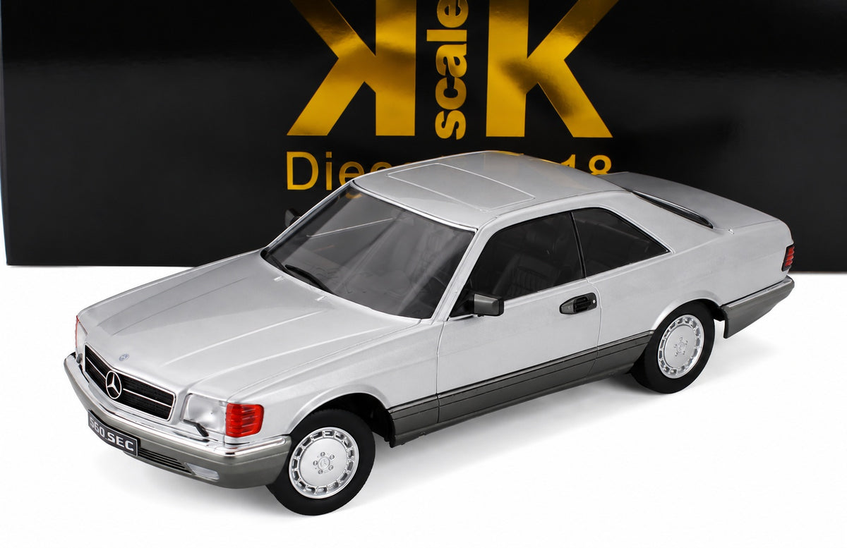 KK-Scale 1:18 Mercedes-Benz S-Class 560 SEC (C126) Coupé 1985 – Argent bicolore KKDC180334