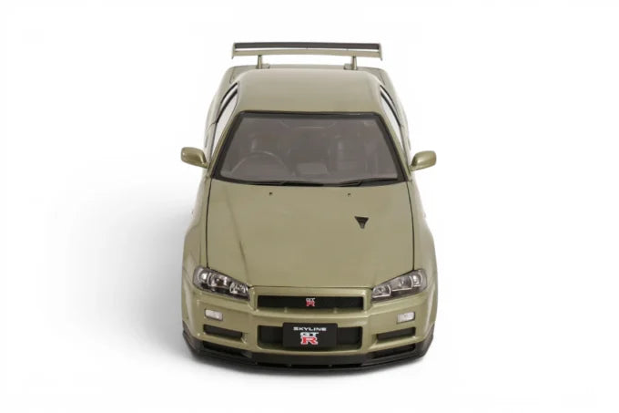 KK-Scale 1:12 Nissan Skyline GT-R (R34) V-Spec II 2001 – Jantes BBS Dorées – Vert Métallisé Clair – KKDC120212-2