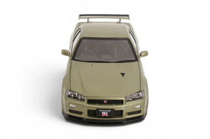 KK-Scale 1:12 Nissan Skyline GT-R (R34) V-Spec II 2001 – Jantes BBS Dorées – Vert Métallisé Clair – KKDC120212-2