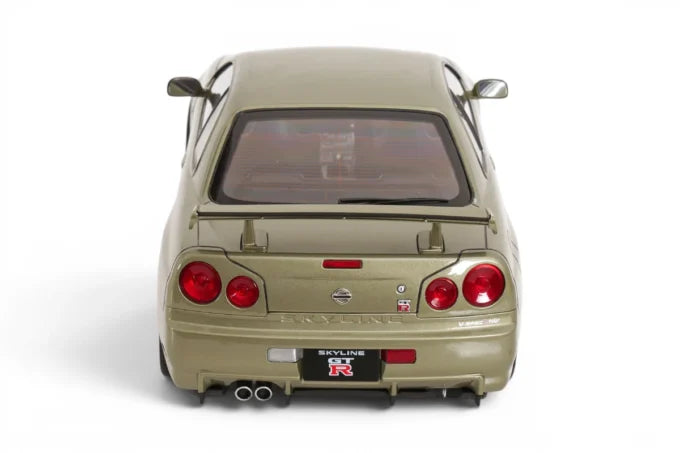 KK-Scale 1:12 Nissan Skyline GT-R (R34) V-Spec II 2001 – Jantes BBS Dorées – Vert Métallisé Clair – KKDC120212-2