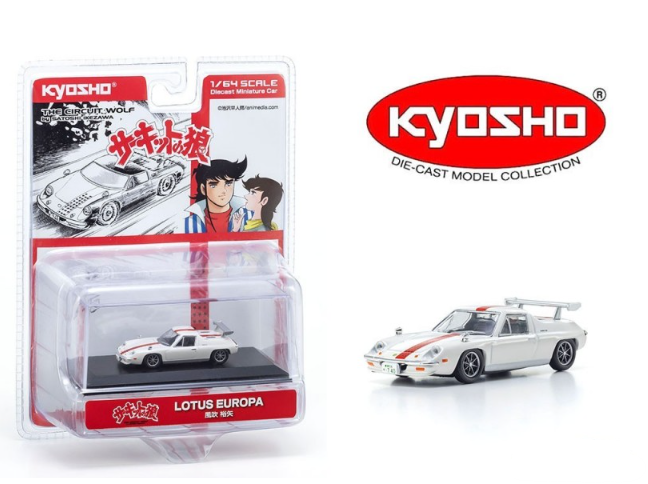 KYOSHO 1:64-White-Circuit Wolf Lotus Europa