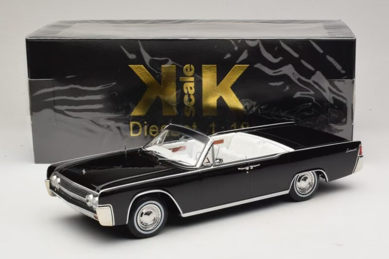 KK-Scale 1:18 Lincoln Continental décapotable 1963 noire – Film Bad Boys avec figurines Mike et Marcus – KKDC181521 + KKFIG052
