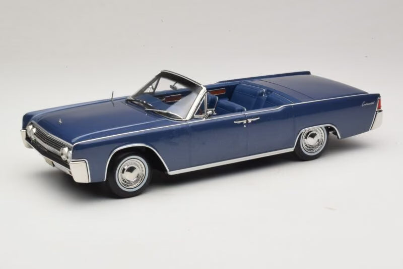 KK-Scale 1:18 Lincoln Continental décapotable 1963 bleu métallisé – La Défense Lincoln – KKDC181522