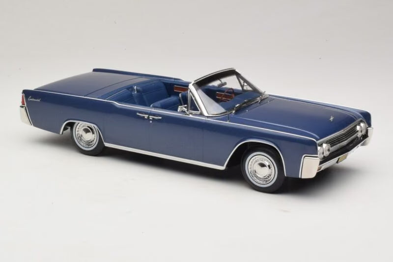 KK-Scale 1:18 Lincoln Continental décapotable 1963 bleu métallisé – La Défense Lincoln – KKDC181522