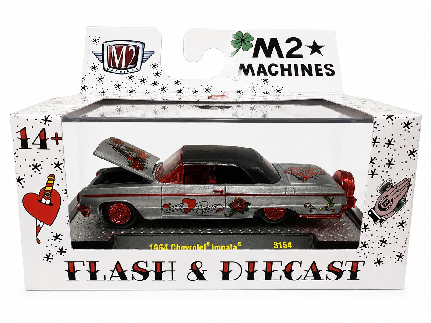 SUPER CHASE M2 Machines 1:64 Chevrolet Impala 1964 – Auto-Thentics Release S154 – 32500-S154-E-CHASE