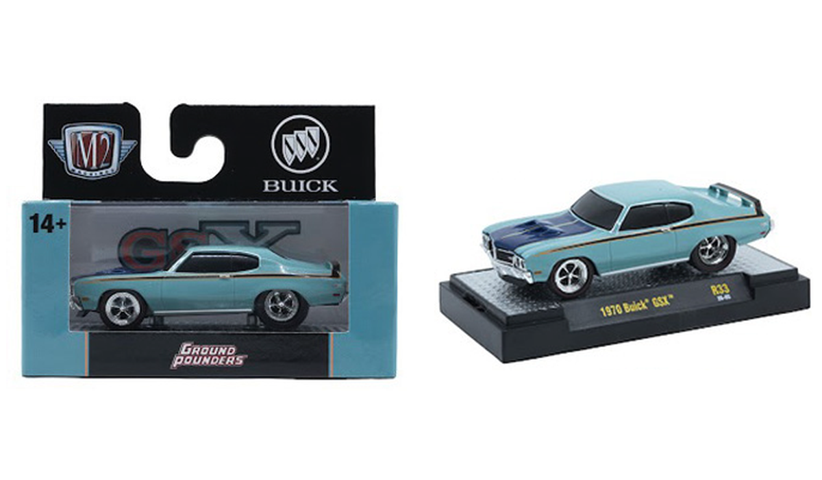 1970 Buick GSX Castline - M2 Machines 1:64 Ground Pounders Release 33 - 82161-33D