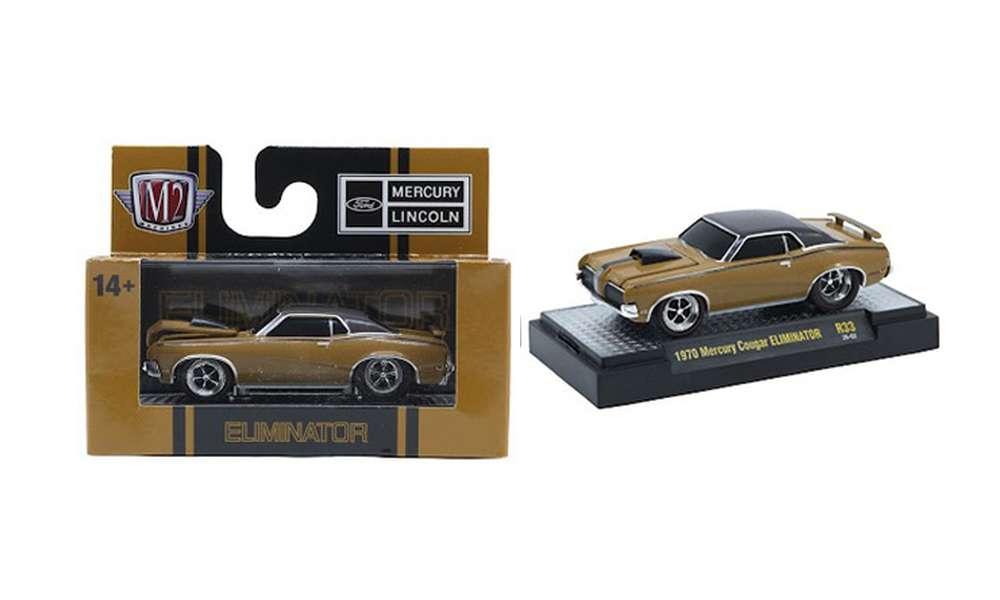 1970 Mercury Cougar Eliminator Castline - M2 Machines 1:64 Ground Pounders Release 33 - 82161-33F