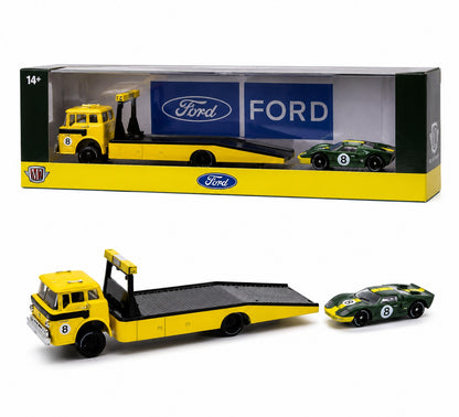 M2 Machines 1:64 Ford C-600 Truck 1970 &amp; Ford GT40 MK2 1966 – Auto-Haulers Release 100 – 36000-100-A