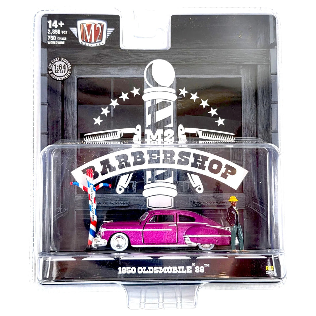 M2 Machines 1:64 1950 Oldsmobile 88 – Purple Barbershop – Diorama Release 22 67500-22-A
