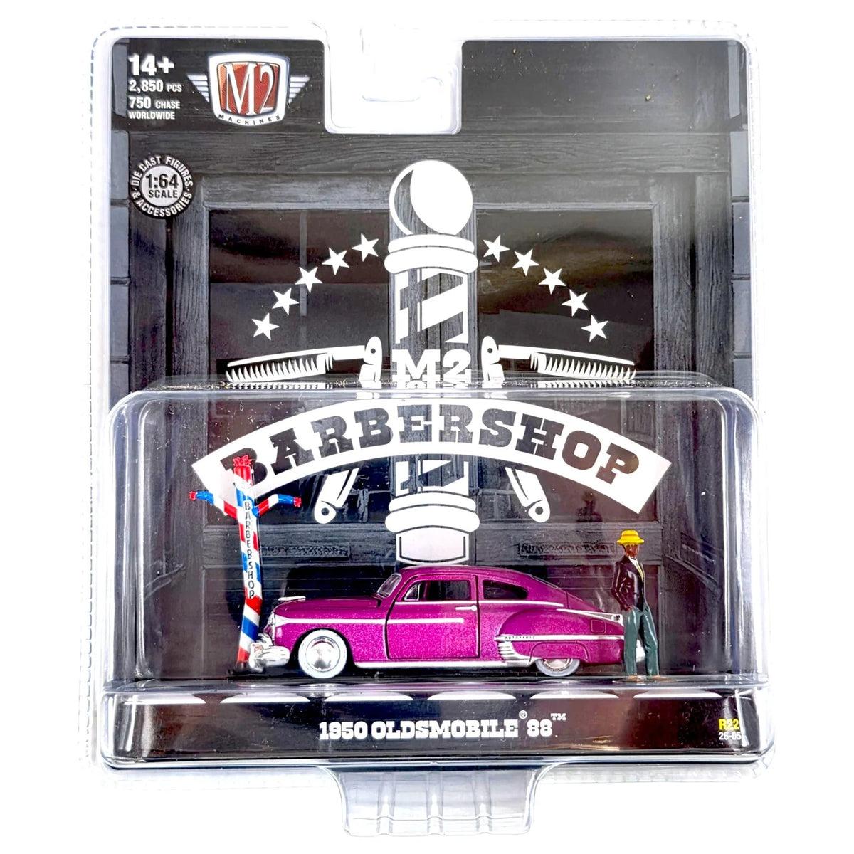 M2 Machines 1:64 1950 Oldsmobile 88 – Purple Barbershop – Diorama Release 22 67500-22-A