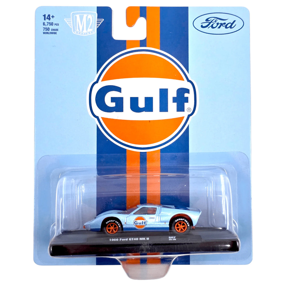 CHASE CARS-1966 Ford GT40 MK2 Gulf  (M2 Machines Auto-Drivers Release S07 Set) CHASE-11228-S07-A
