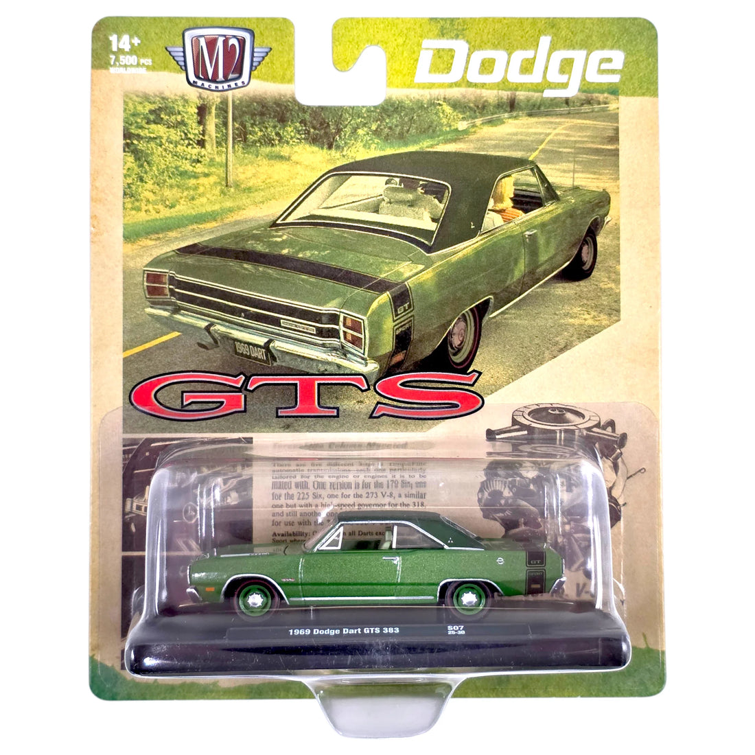 1969 Dodge Dart GTS 383  (M2 Machines Auto-Drivers Release S07 Set) 11228-S07-D