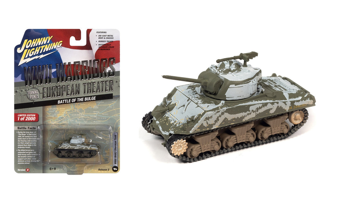 M4A3 Sherman Tank “Battle of the Bulge” – Johnny Lightning WWII Warriors European Theater (JLML008-2B-A)