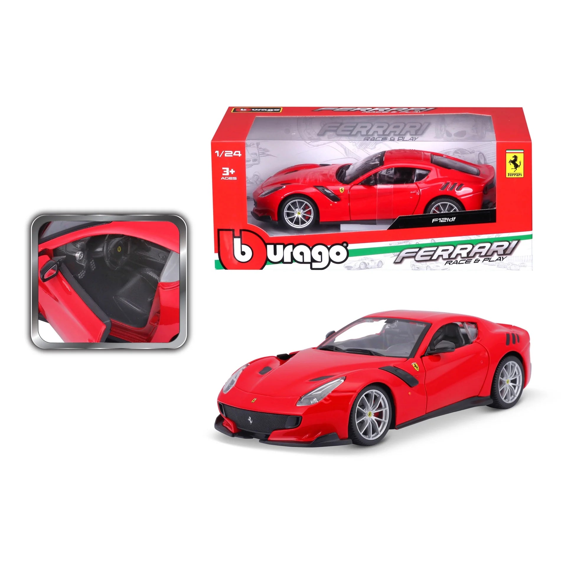 Bburago 1:24-Ferrari F12 TDF Red