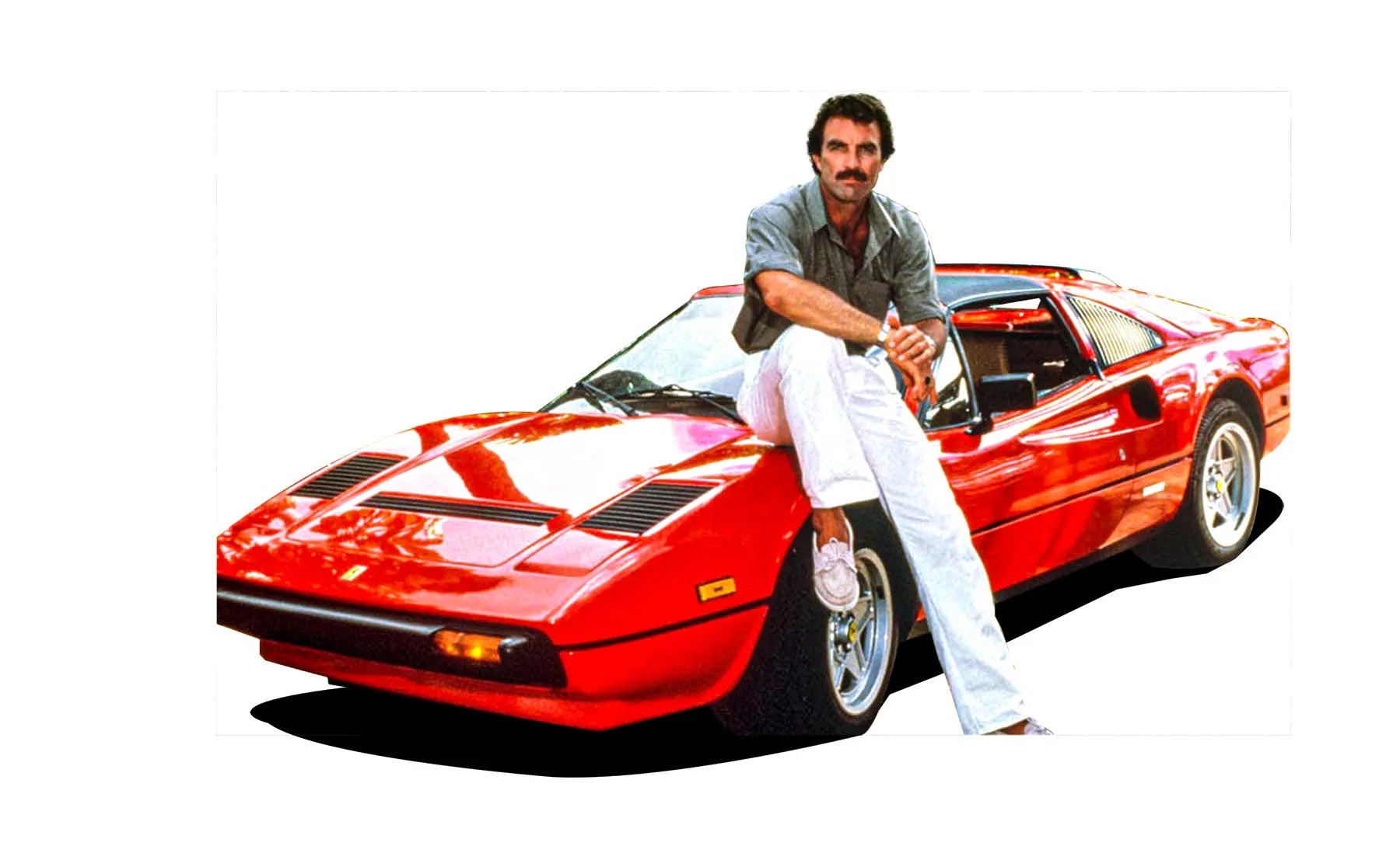 KK SCALE 1/12-Ferrari-308 GTS QV ( 1982 Magnun P.I.) &amp; Thomas Figure