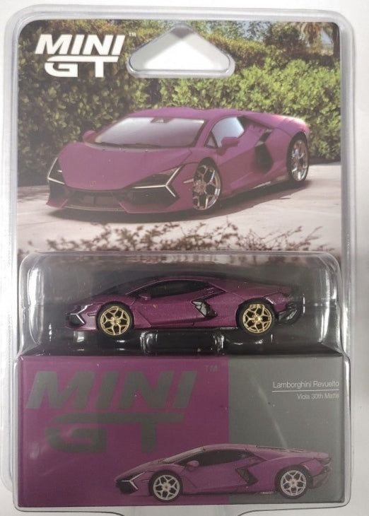 CHASE CAR Lamborghini Revuelto Viola 30th Matte Purple - Mini GT 1:64 - MGT01121-BLC