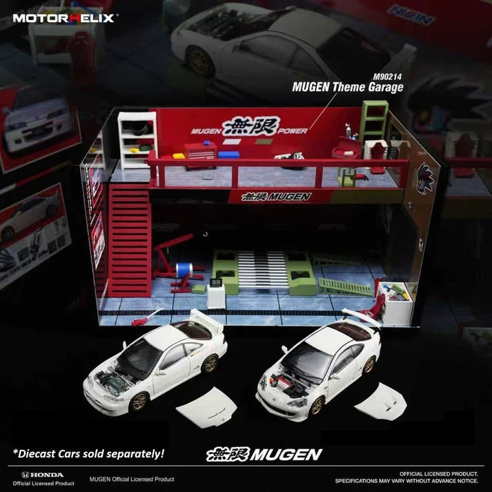 Motorhelix 1:64 Garage Scene Set – MUGEN Theme Garage – M90214