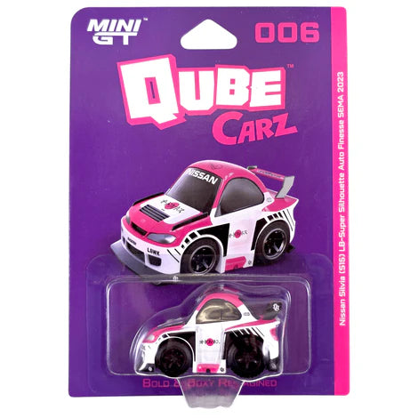 Mini GT- Nissan Silvia (S15) LB-Super Silhouette Auto Finesse SEMA 2023- 2025 QubeCarz Series QZ00601-BL