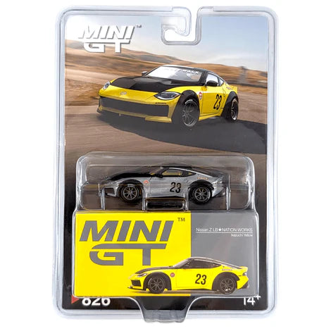 CHASE CARS-MINI GT-Nissan Z X LB NATION WORKS Ikazuchi Yellow (MGT00826-CHASE)