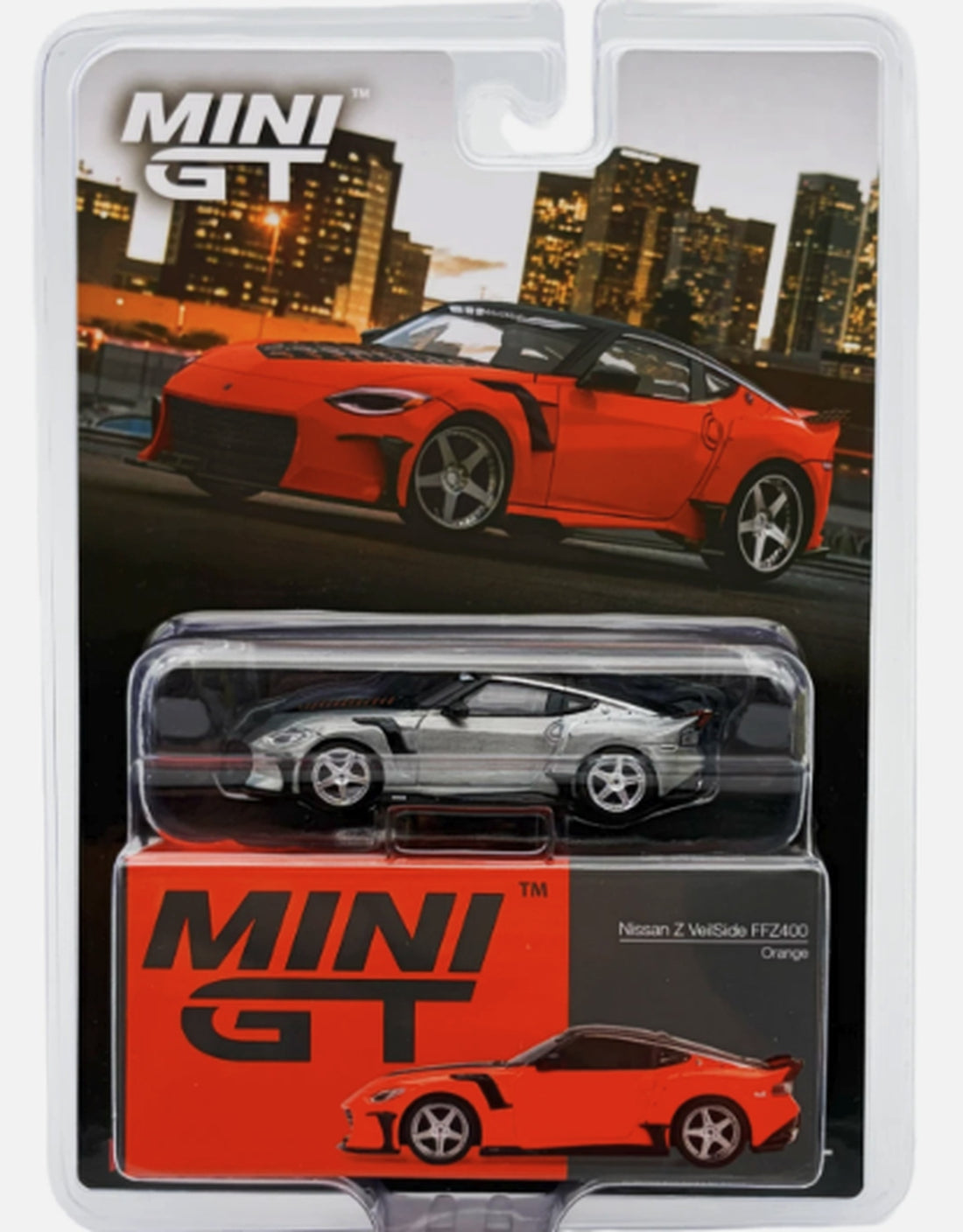 CHASE CAR Nissan Z VeilSide FFZ400 Raw - Mini GT 1:64 - MGT00989-BLC