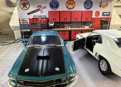 Muscle Car Garage Diorama 1:18