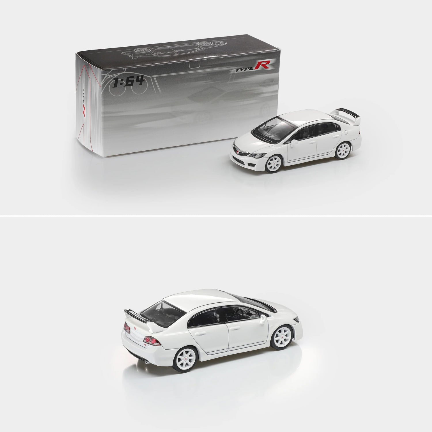 (PRE-ORDER 2026) MODEL MODEL 1:64 Honda Civic Type-R FD2 2009 White Paper Box MM64-FD2-001A