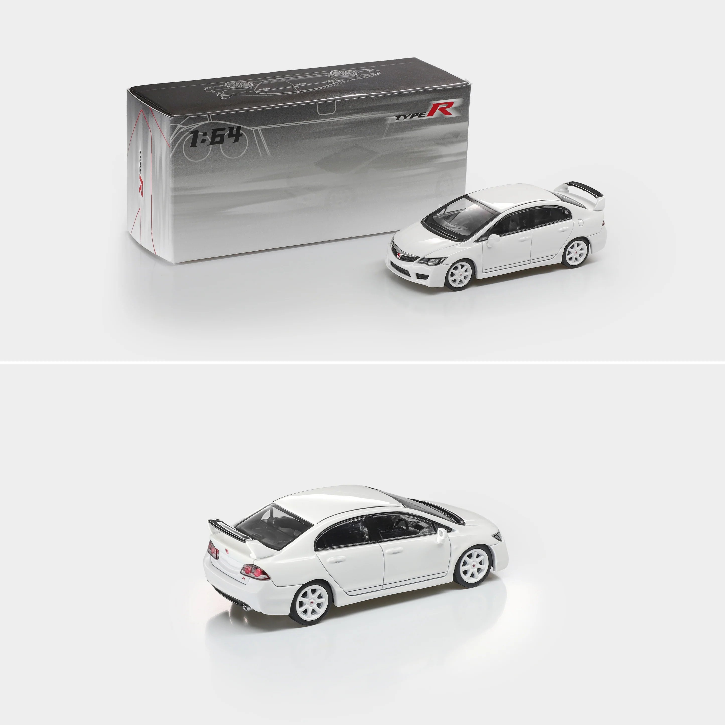 (PRE-ORDER 2026) MODEL MODEL 1:64 Honda Civic Type-R FD2 2009 White Paper Box MM64-FD2-001A