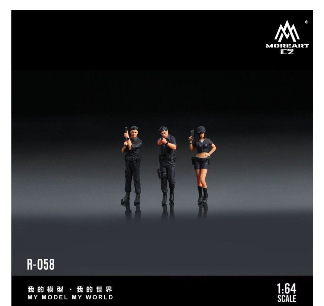 MoreArt 1/64 - Armed Special Forces 3-Figure Set MO223058