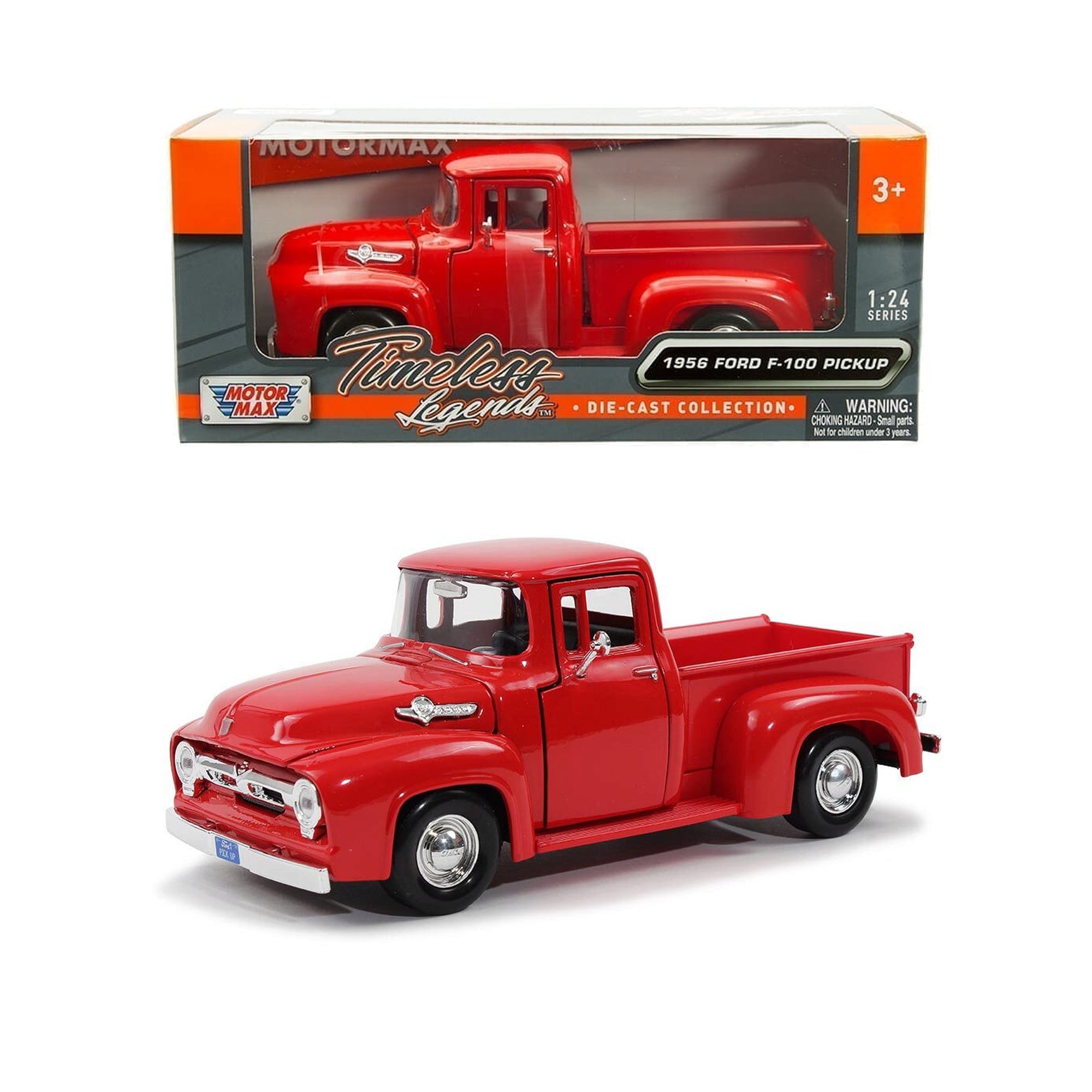 Ford F-100 Pickup 1956 Rouge – Motormax 1:24 Timeless Legends – 73235AC-RD