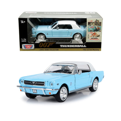 Ford Mustang 1964 1/2 Bleu clair – Motormax 1:24 James Bond Thunderball – 79855