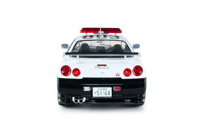 Solido 1:18 1999 Nissan Skyline GT-R (R34) – Japanese Police – White/Black – S1804317