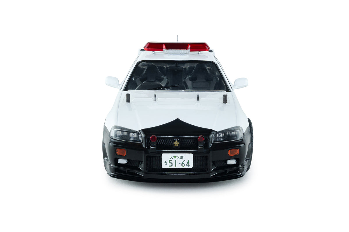 Solido 1:18 1999 Nissan Skyline GT-R (R34) – Japanese Police – White/Black – S1804317