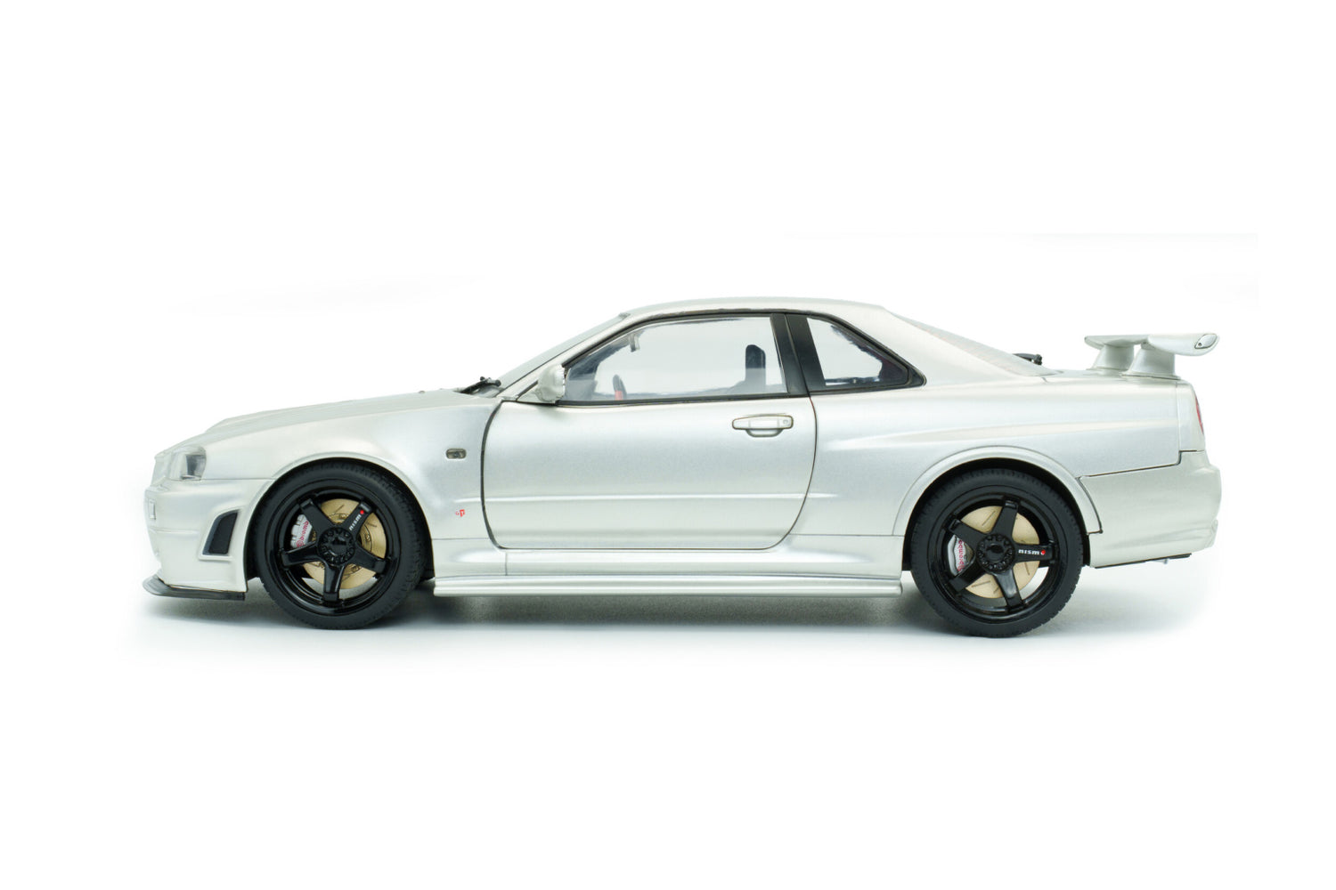 Solido 1:18 1999 Nissan Skyline GT-R (BNR34) with NISMO Parts – Silver – S1804312