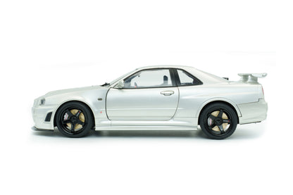 Solido 1:18 1999 Nissan Skyline GT-R (BNR34) with NISMO Parts – Silver – S1804312