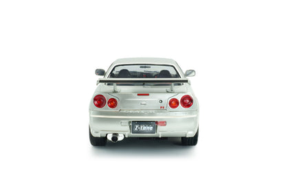 Solido 1:18 1999 Nissan Skyline GT-R (BNR34) with NISMO Parts – Silver – S1804312